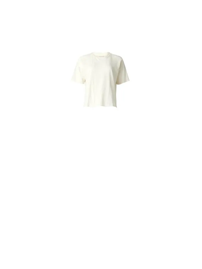 Shop Eileen Fisher Petite Organic Cotton Hazy Slub Tee Softwhite