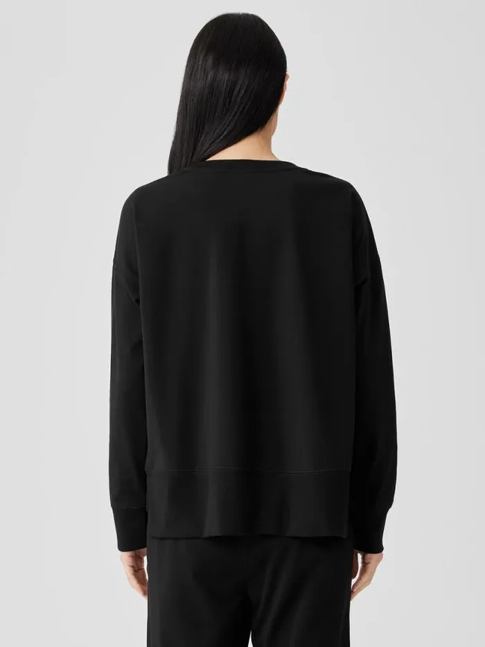 Shop Eileen Fisher Petite Pima Cotton Stretch Jersey BoxTop Black