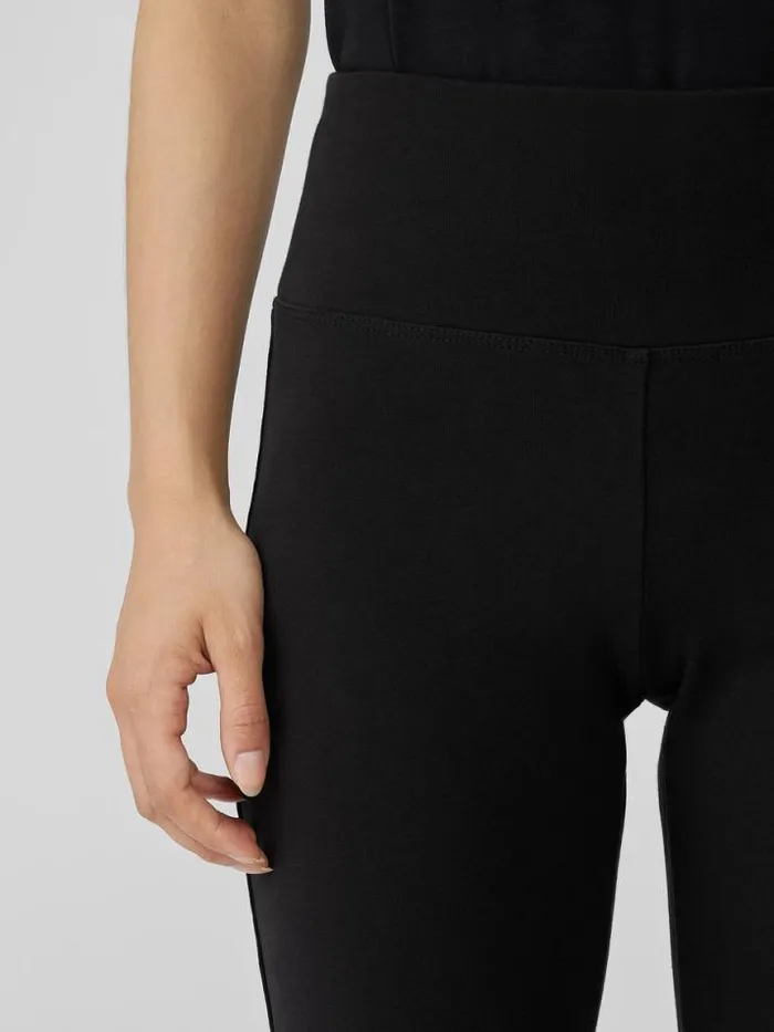 Shop Eileen Fisher Petite Pima Cotton Stretch Jersey HighWaisted Pant Black