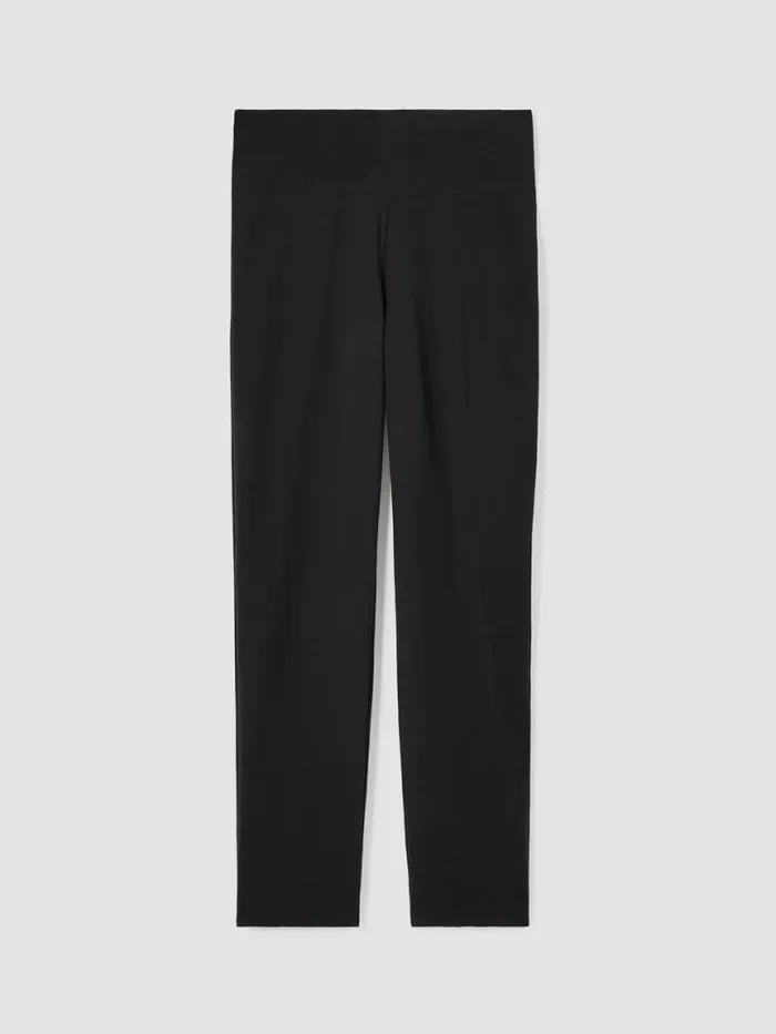 Shop Eileen Fisher Petite Pima Cotton Stretch Jersey HighWaisted Pant Black