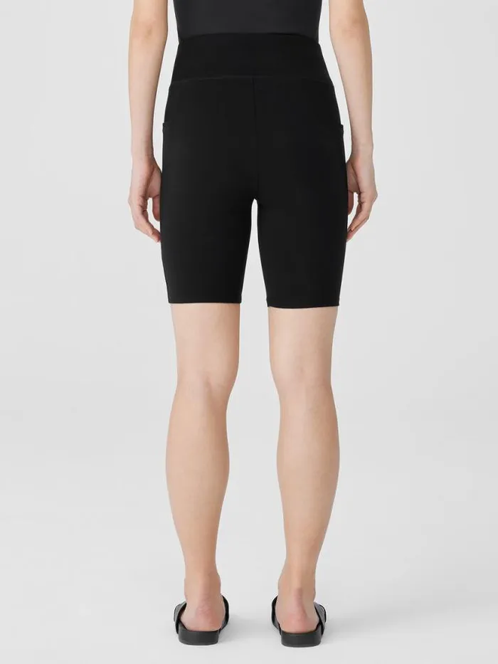 Shop Eileen Fisher Petite Pima Cotton Stretch Jersey Shorts Black