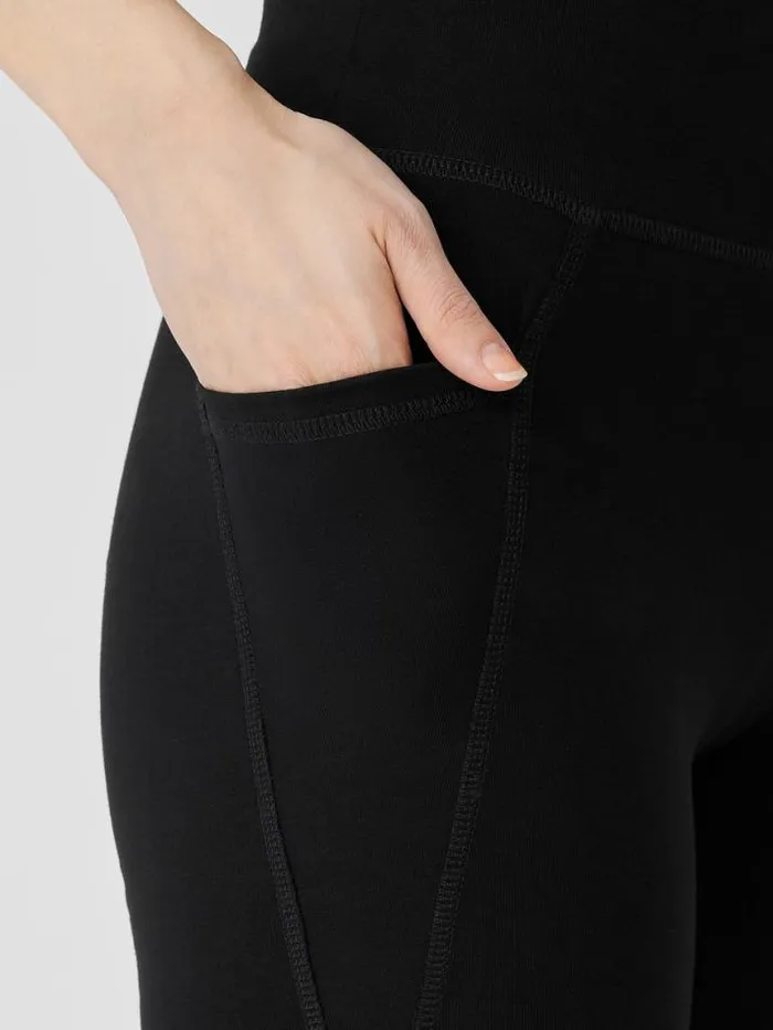 Shop Eileen Fisher Petite Pima Cotton Stretch Jersey Shorts Black
