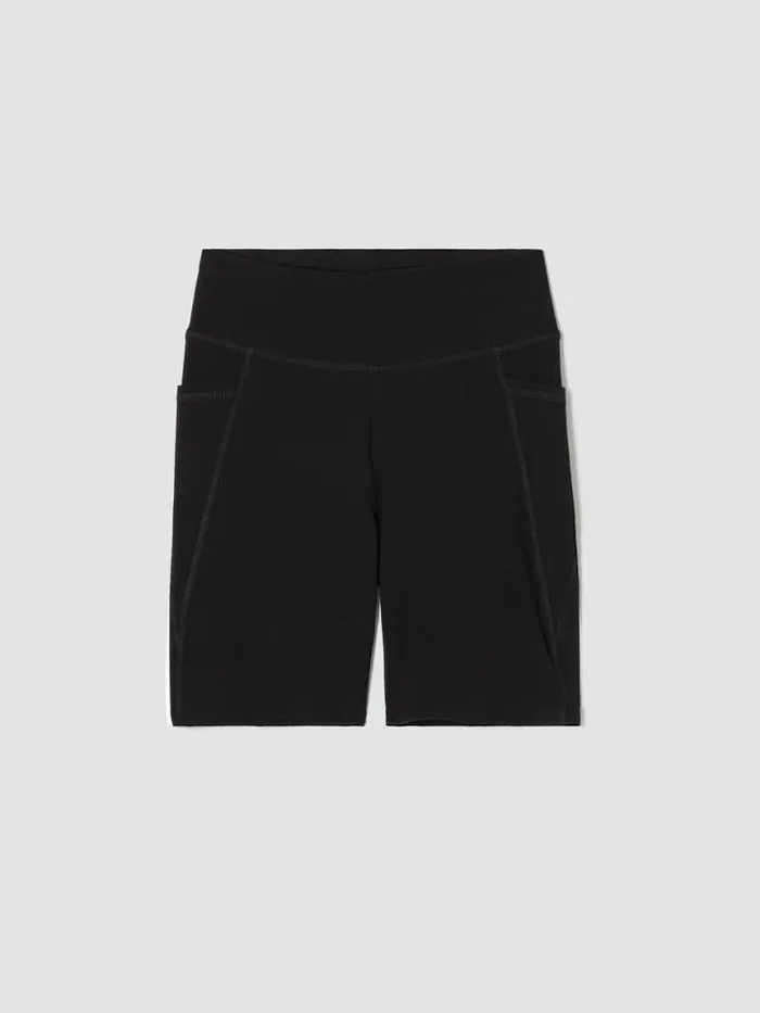 Shop Eileen Fisher Petite Pima Cotton Stretch Jersey Shorts Black