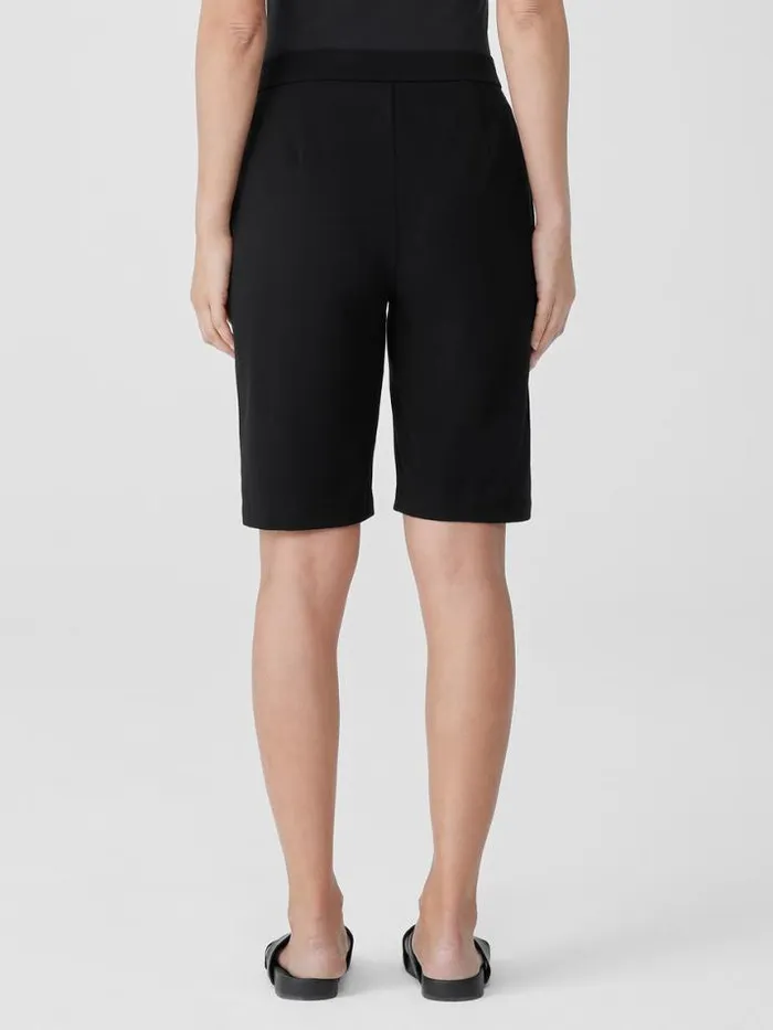 Shop Eileen Fisher Petite Pima Cotton Stretch Jersey Walking Shorts Black