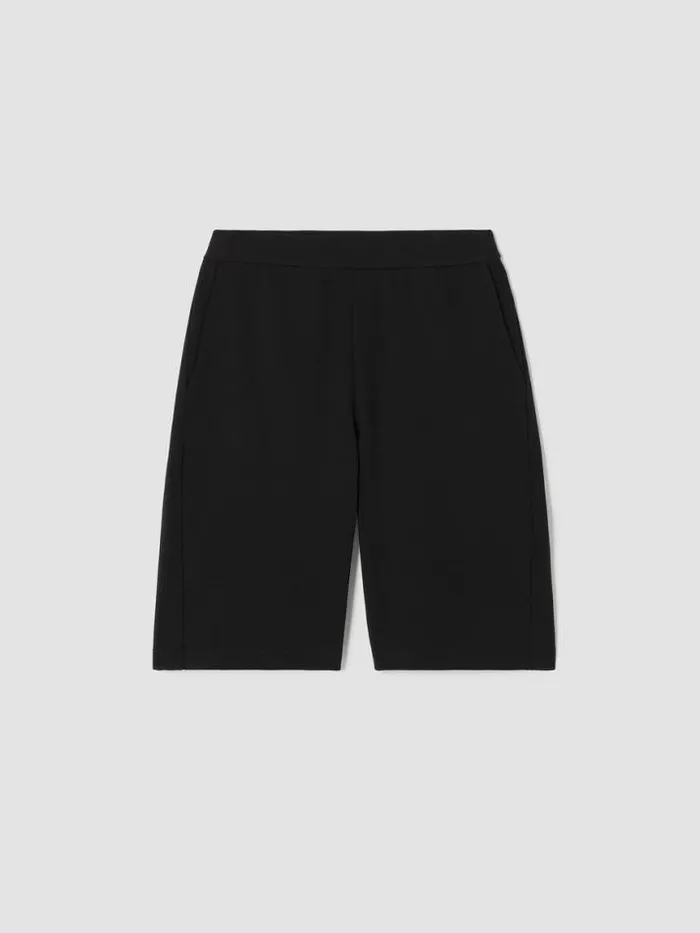 Shop Eileen Fisher Petite Pima Cotton Stretch Jersey Walking Shorts Black