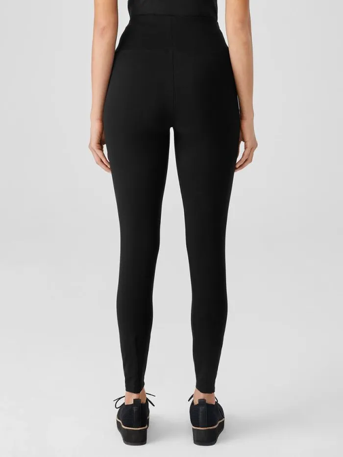 Shop Eileen Fisher Petite Stretch Jersey Knit HighWaisted Leggings Black