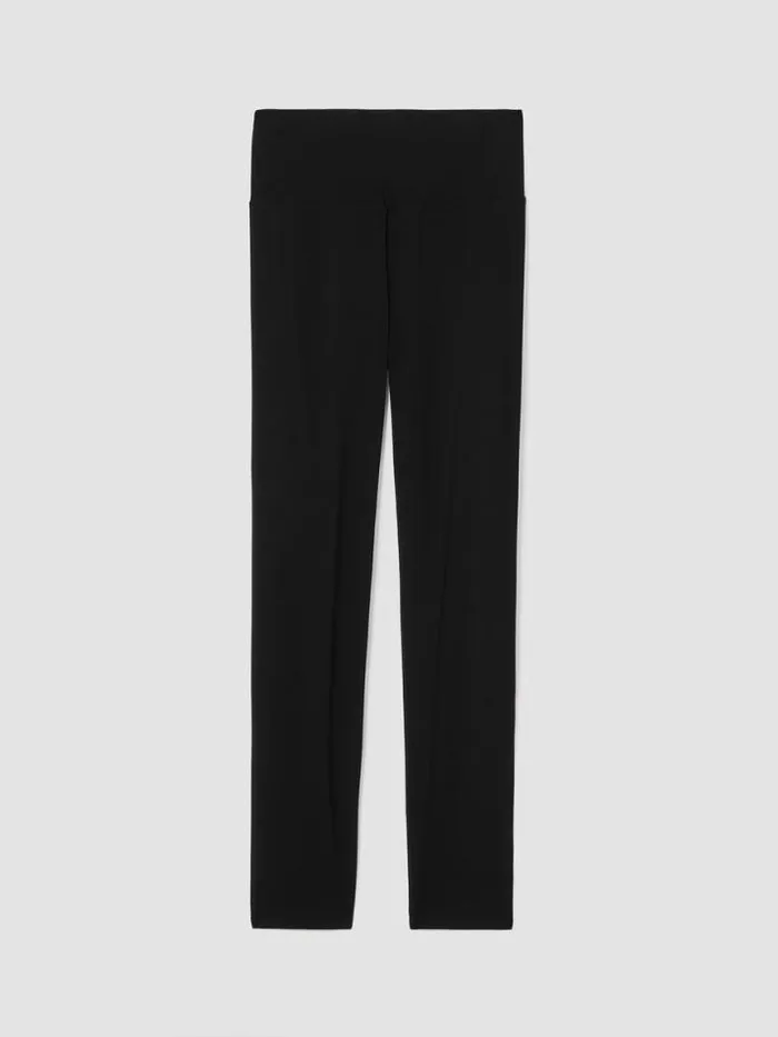 Shop Eileen Fisher Petite Stretch Jersey Knit HighWaisted Leggings Black