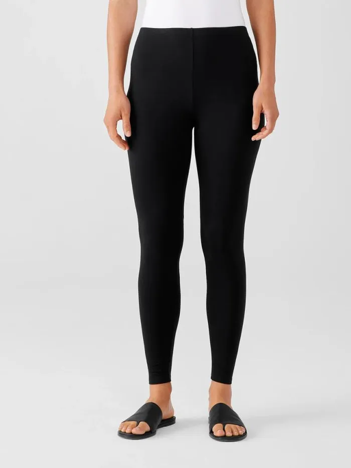 Shop Eileen Fisher Petite Stretch Jersey Knit Leggings Black