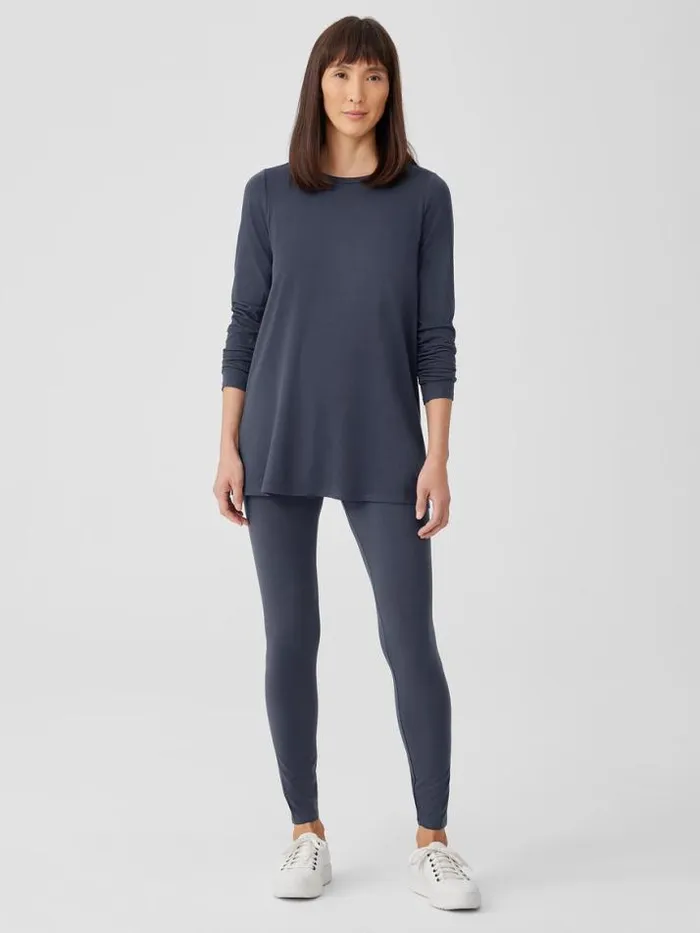 Shop Eileen Fisher Petite Stretch Jersey Knit Leggings Ocean