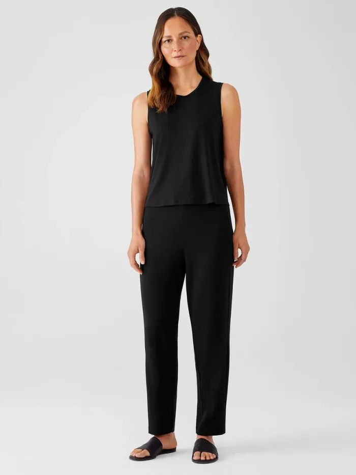 Shop Eileen Fisher Petite Stretch Jersey Knit Slouchy Pant Black