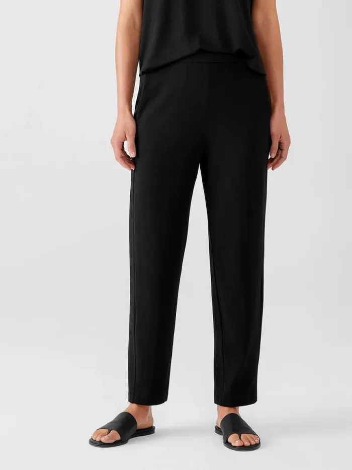 Shop Eileen Fisher Petite Stretch Jersey Knit Slouchy Pant Black