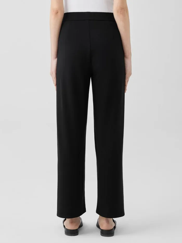 Shop Eileen Fisher Petite Stretch Jersey Knit Straight Pant Black