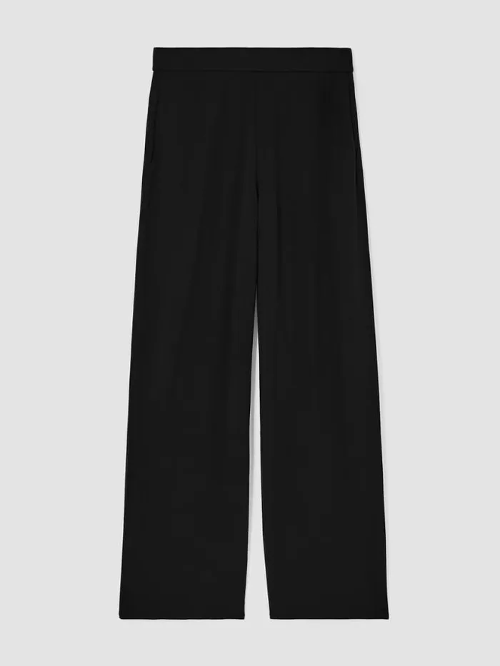 Shop Eileen Fisher Petite Stretch Jersey Knit Straight Pant Black