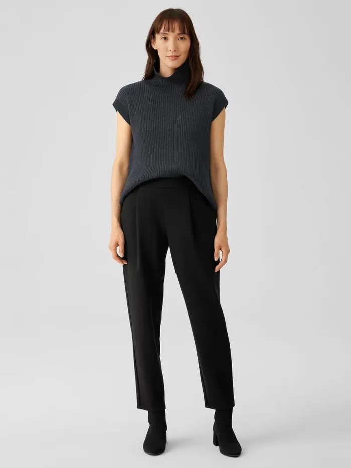 Shop Eileen Fisher Petite Washable Flex Ponte Carrot Pant Black