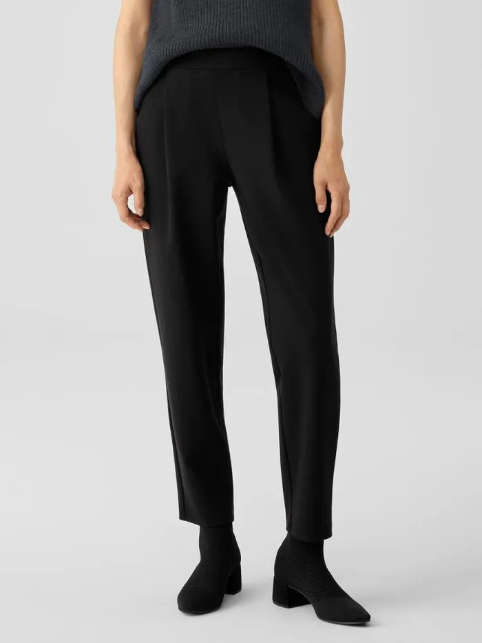 Shop Eileen Fisher Petite Washable Flex Ponte Carrot Pant Black