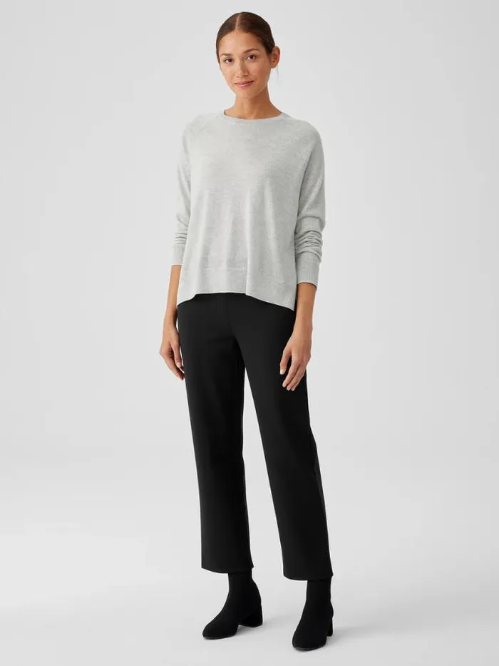 Shop Eileen Fisher Petite Washable Flex Ponte Straight Pant Black