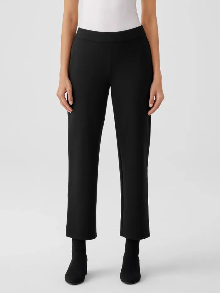 Shop Eileen Fisher Petite Washable Flex Ponte Straight Pant Black