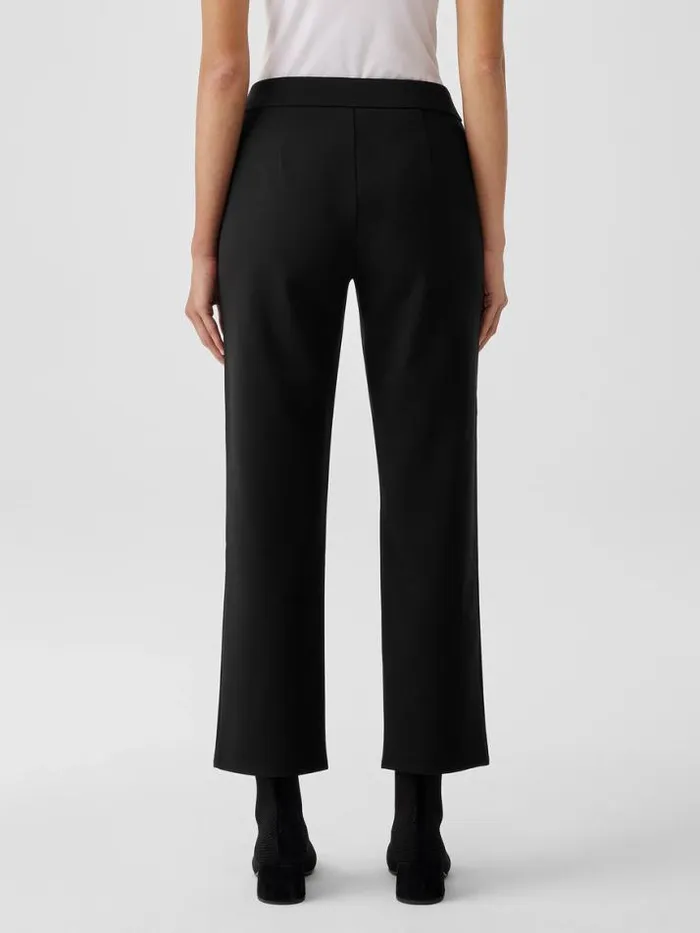 Shop Eileen Fisher Petite Washable Flex Ponte Straight Pant Black