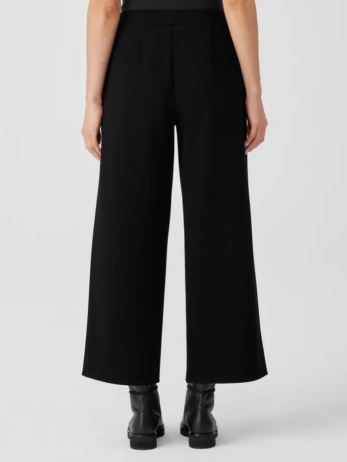 Shop Eileen Fisher Petite Washable Flex Ponte WideLeg Pant Black