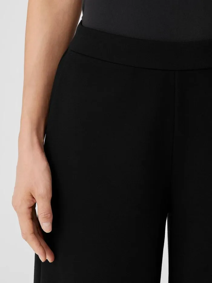 Shop Eileen Fisher Petite Washable Flex Ponte WideLeg Pant Black