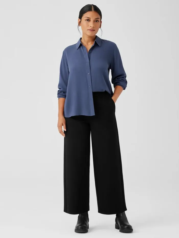 Shop Eileen Fisher Petite Washable Flex Ponte WideLeg Pant Black