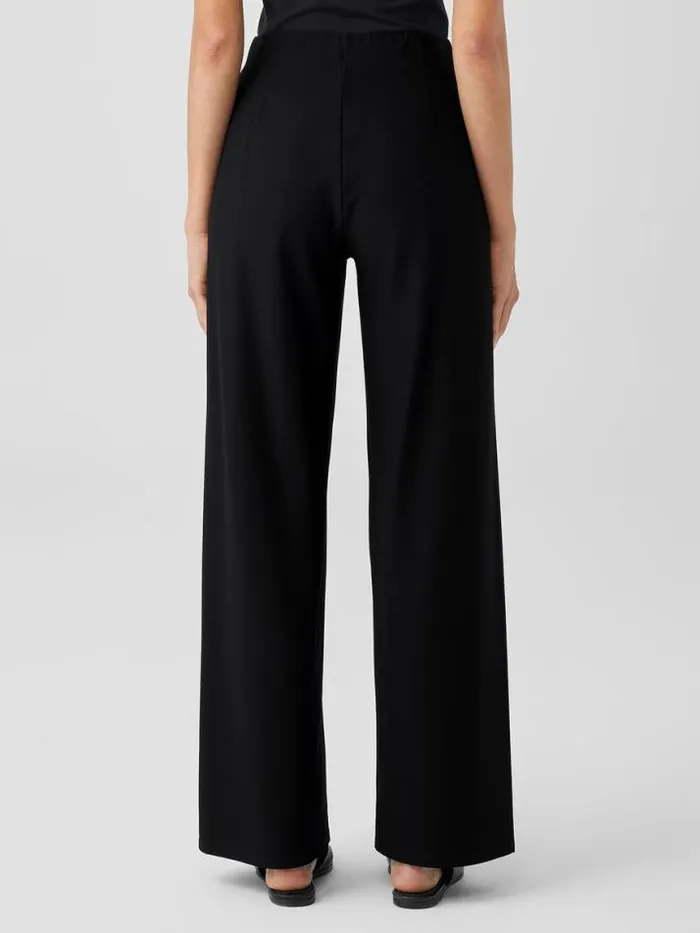 Shop Eileen Fisher Petite Washable Stretch Crepe HighWaisted Wide Pant Black