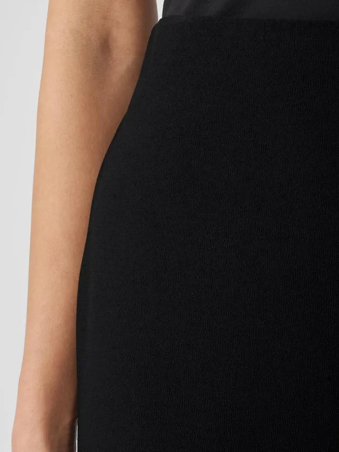 Shop Eileen Fisher Petite Washable Stretch Crepe HighWaisted Wide Pant Black