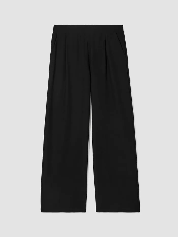 Shop Eileen Fisher Petite Washable Stretch Crepe HighWaisted Wide Pant Black