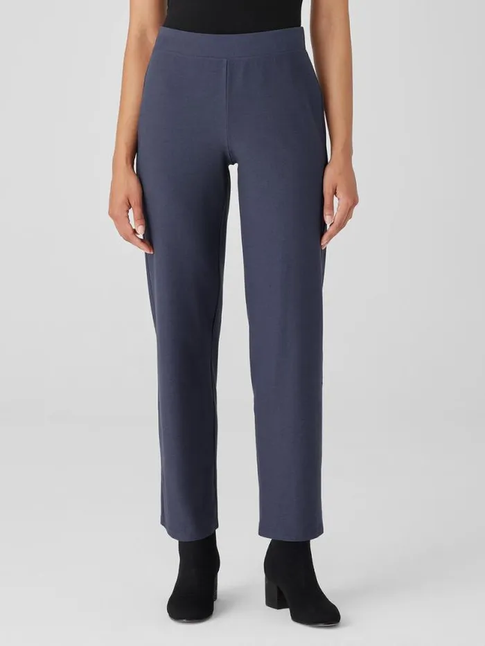 Shop Eileen Fisher Petite Washable Stretch Crepe Straight Pant Ocean