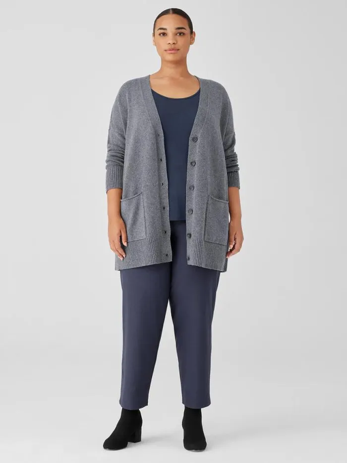 Shop Eileen Fisher Petite Washable Stretch Crepe Straight Pant Ocean