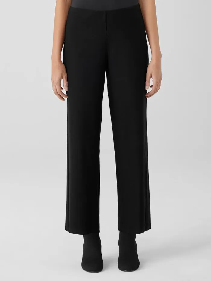 Shop Eileen Fisher Petite Washable Stretch Crepe WideLeg Pant Black