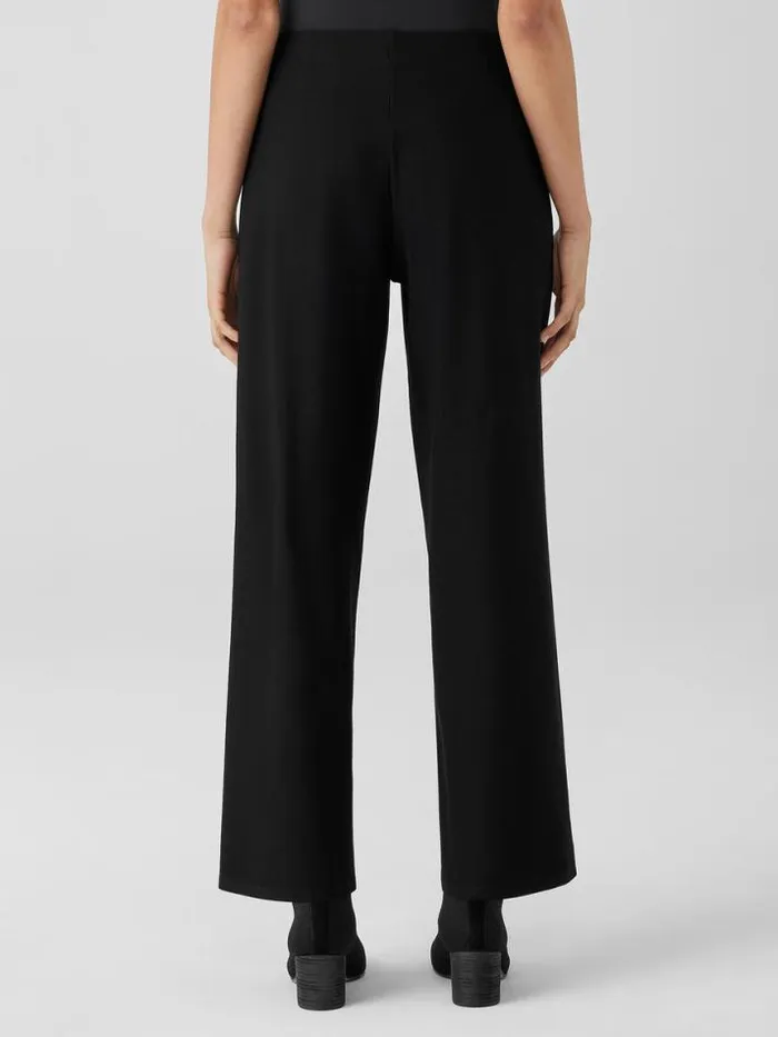 Shop Eileen Fisher Petite Washable Stretch Crepe WideLeg Pant Black