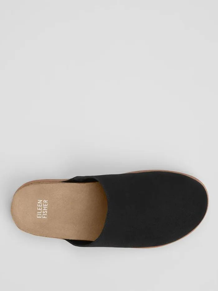 Shop Eileen Fisher Shoes Bios Tumbled Nubuck Mule Blacknatural