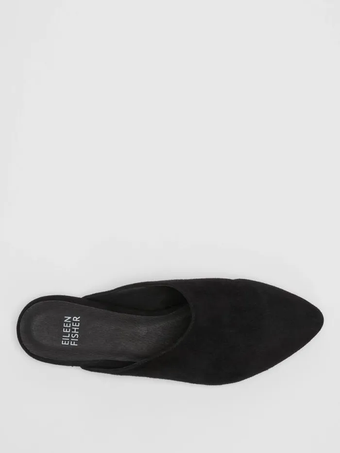 Shop Eileen Fisher Shoes Blog Suede Mule Black