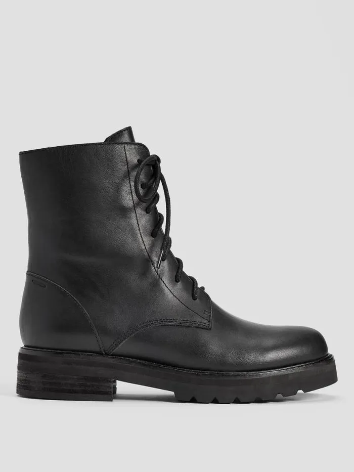 Shop Eileen Fisher Shoes Coin Leather Bootie Black