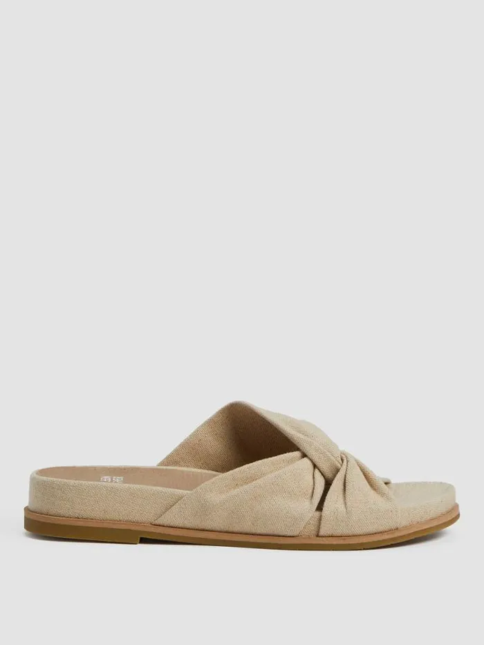 Shop Eileen Fisher Shoes Dello Linen Wedge Sandal Natural
