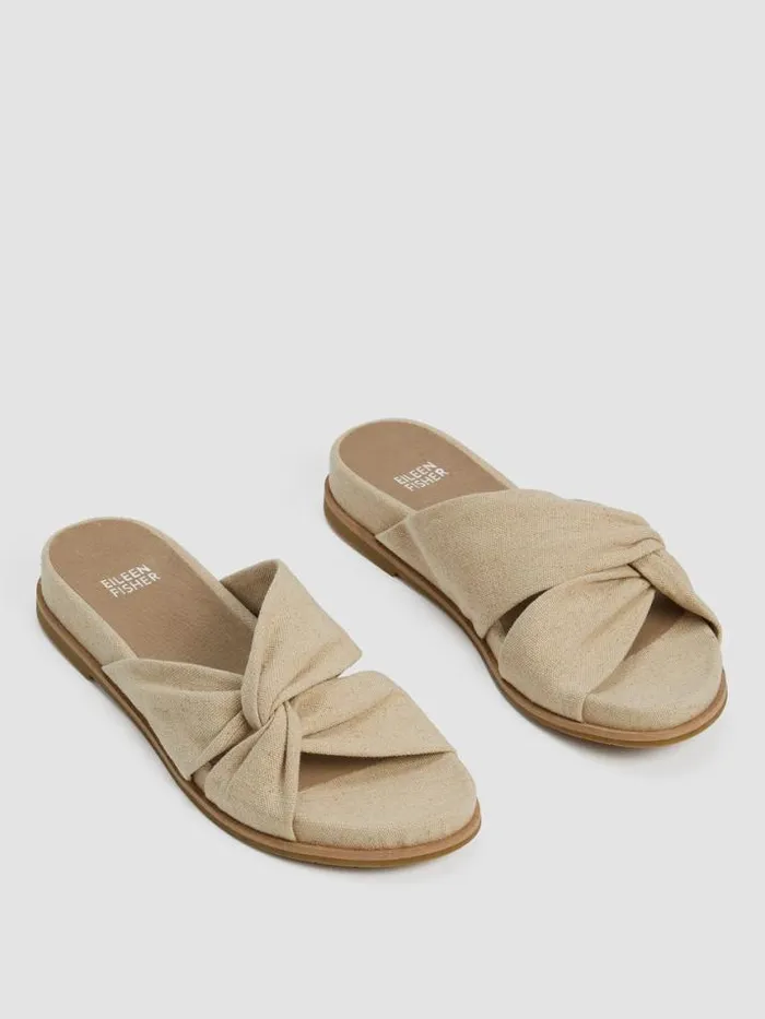 Shop Eileen Fisher Shoes Dello Linen Wedge Sandal Natural