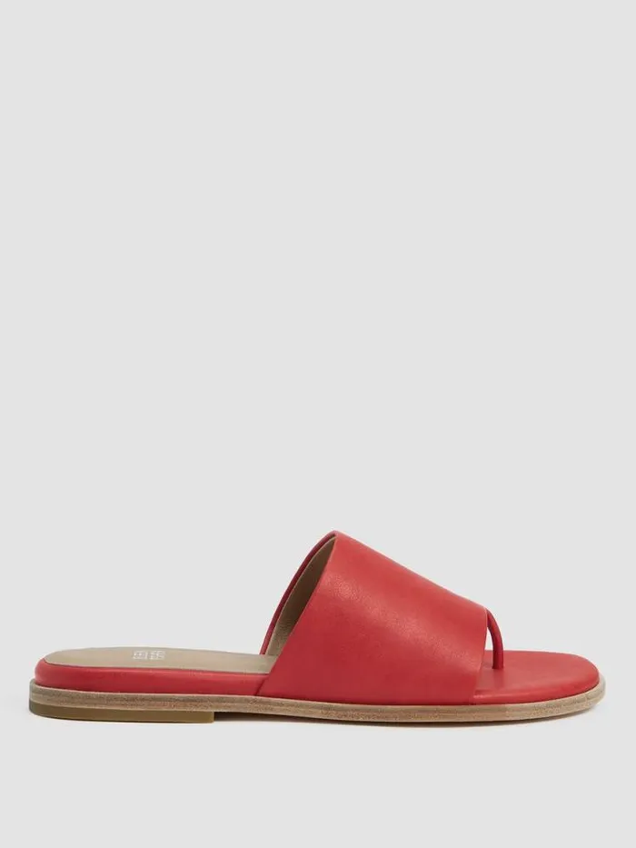 Shop Eileen Fisher Shoes Kore Tumbled Leather Sandal Flame
