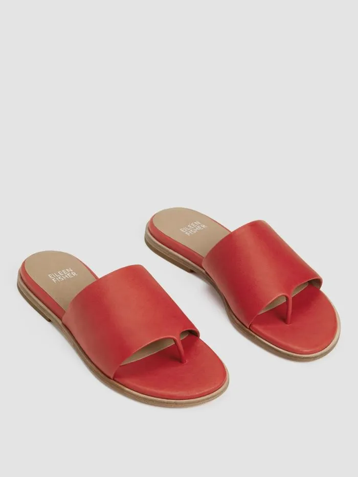 Shop Eileen Fisher Shoes Kore Tumbled Leather Sandal Flame