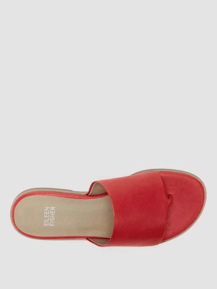 Shop Eileen Fisher Shoes Kore Tumbled Leather Sandal Flame