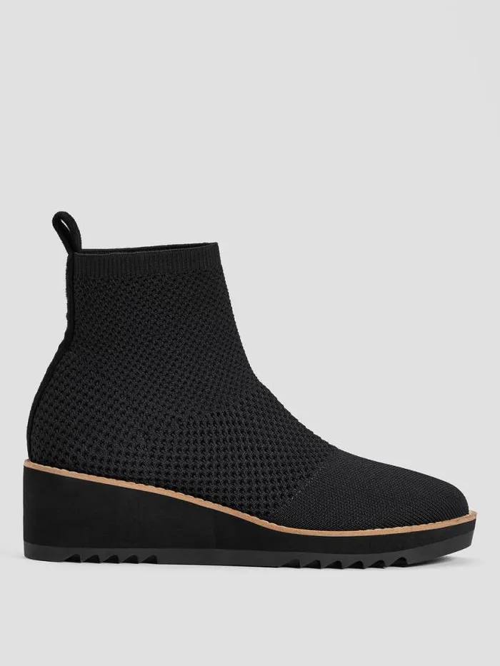Shop Eileen Fisher Shoes London Recycled Stretch Knit Bootie Black