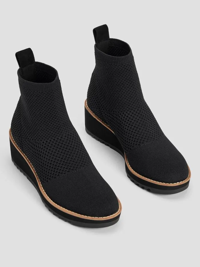 Shop Eileen Fisher Shoes London Recycled Stretch Knit Bootie Black
