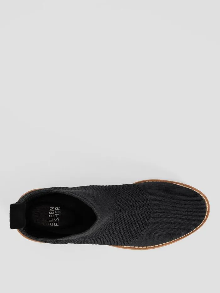 Shop Eileen Fisher Shoes London Recycled Stretch Knit Bootie Black