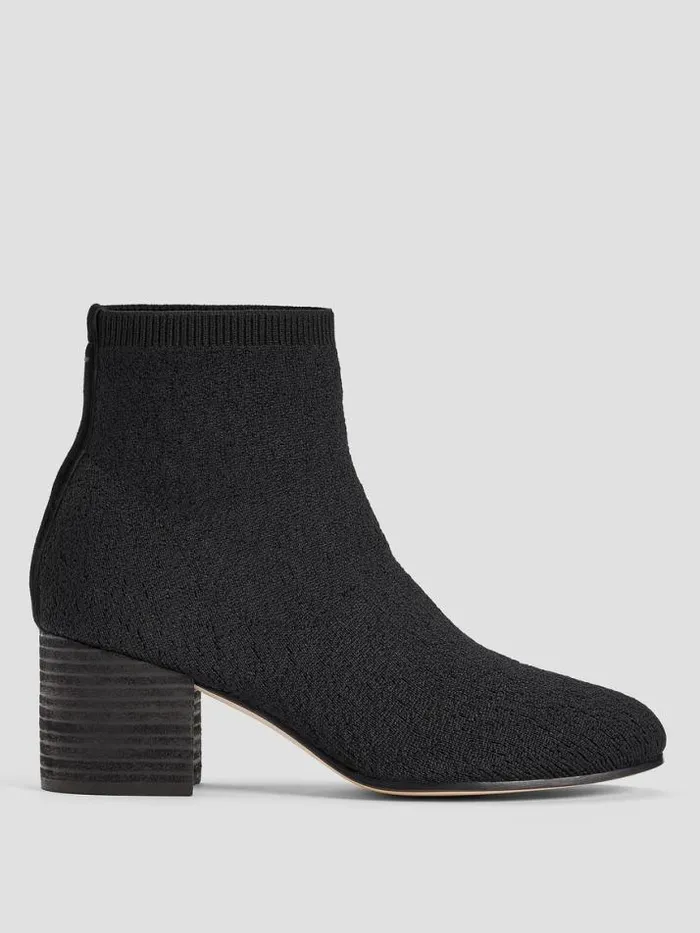 Shop Eileen Fisher Shoes Oriel Recycled Stretch Knit Bootie Black