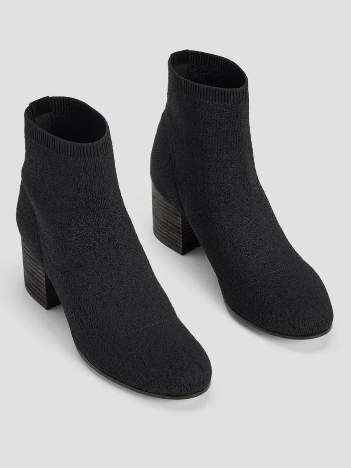 Shop Eileen Fisher Shoes Oriel Recycled Stretch Knit Bootie Black