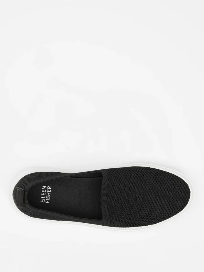 Shop Eileen Fisher Shoes Prosper Platform Sneaker In Recycled Stretch Knit Black