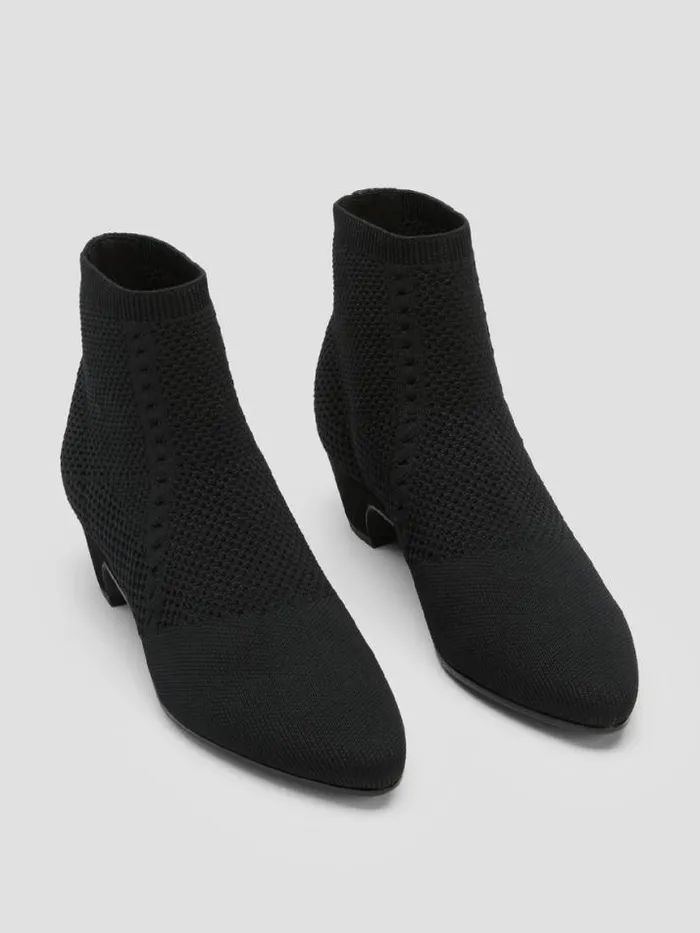 Shop Eileen Fisher Shoes Purl Recycled Stretch Knit Bootie Black