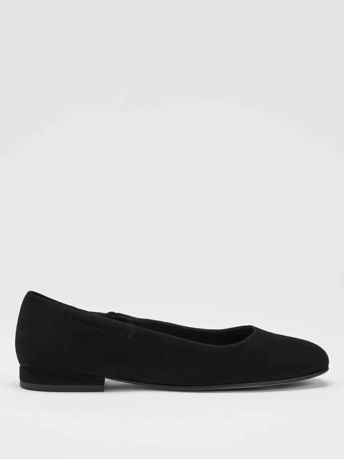 Shop Eileen Fisher Shoes Selle Suede Ballet Flat Black