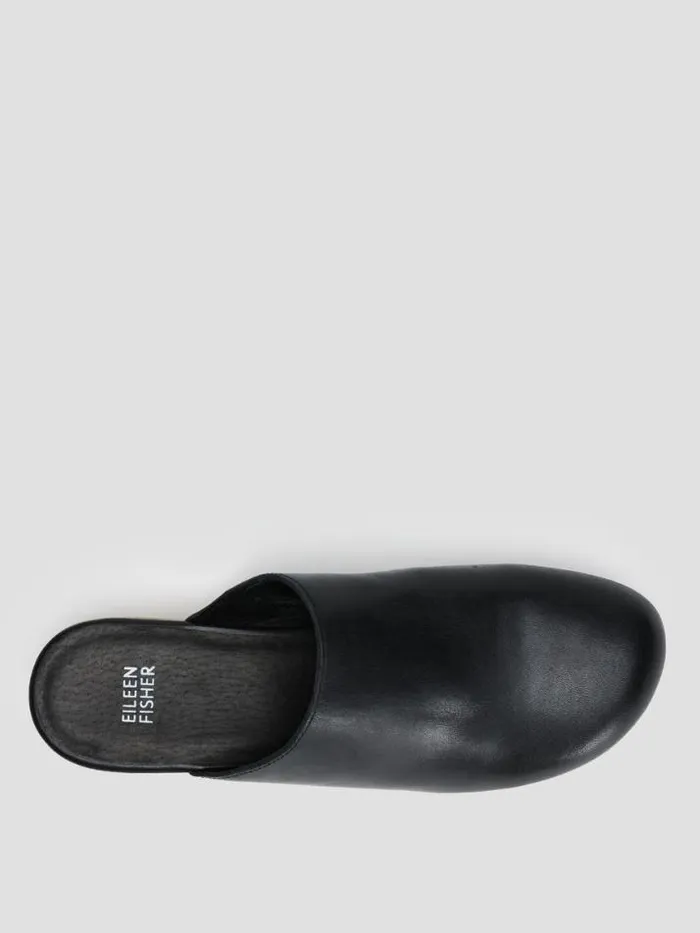 Shop Eileen Fisher Shoes Smooth Leather Clog Black