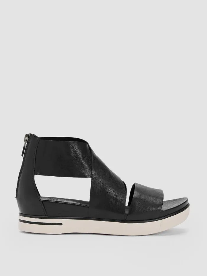 Shop Eileen Fisher Shoes Sport Tumbled Leather Sneaker Sandal Black